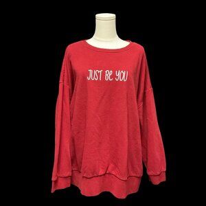 👗5/$25 - Red "Just Be You" Sweatshirt